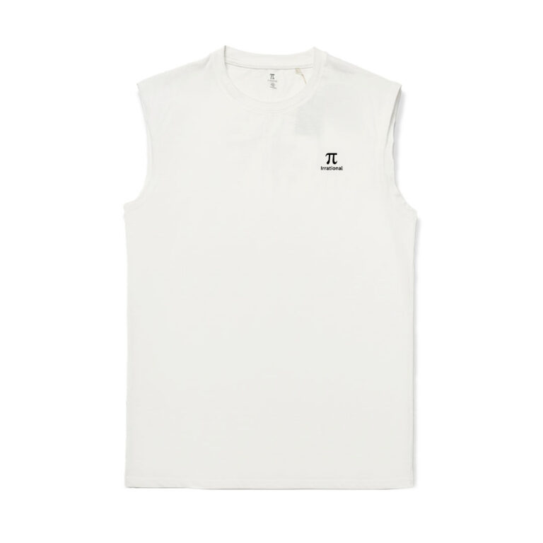 Sleeveless T-Shirt Front View – Cotton Elastane | Pi Clothings India