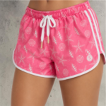 Shell Shock Women's Board Shorts – Front View | Quick-Dry Beach Shorts India | Pi Clothings