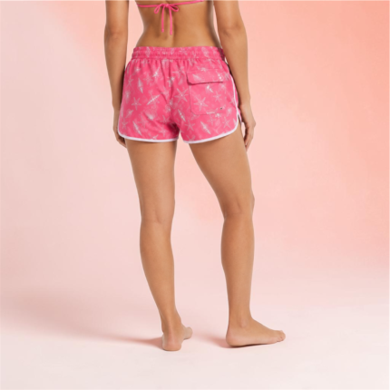 Shell Shock Women's Board Shorts – Back View | Quick-Dry Beach Shorts India | Pi Clothings